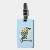 Étiquette À Bagage Ed, Edd, n Eddy sur un vélo (Devant Vertical)