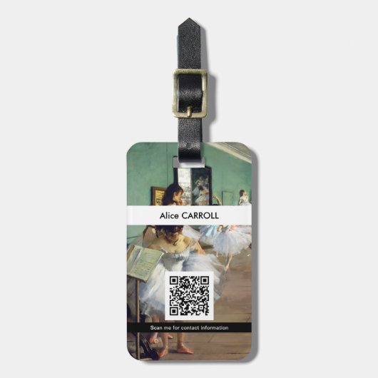 Étiquette À Bagage Edgar Degas - Classe de danse - Code QR (Devant Vertical)
