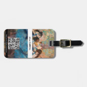 Étiquette À Bagage Edgar Degas - Danseuses en bleu - Code QR (Devant horizontal)