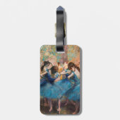 Étiquette À Bagage Edgar Degas - Danseuses en bleu - Code QR (Dos Vertical)