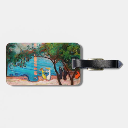 Étiquette À Bagage Edvard Munch - Danse sur la plage - QR Code (Dos horizontal)