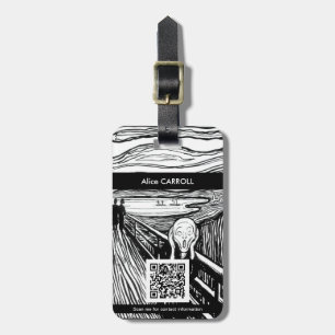 Étiquette À Bagage Edvard Munch - La lithographie de cri - Code QR
