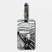 Étiquette À Bagage Edvard Munch - La lithographie de cri - Code QR (Dos Vertical)