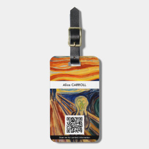 Étiquette À Bagage Edvard Munch - The Scream 1910 - QR Code