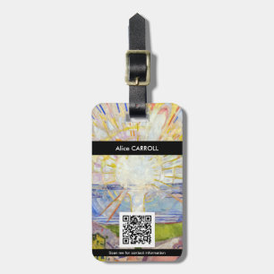 Étiquette À Bagage Edvard Munch - The Sun 1911 - QR Code