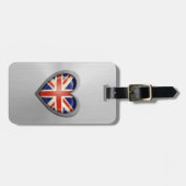 Étiquette À Bagage Effet britannique d'acier inoxydable de drapeau de (Devant horizontal)