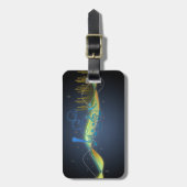 Étiquette À Bagage Effets lumineux cool musique notes tourbillons de  (Devant Vertical)