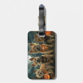 Étiquette À Bagage Éffrayant australien Terrier Halloween (Dos Vertical)