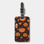 Étiquette À Bagage Éffrayant Automne Citrouille Épée Horreur Nuit (Devant Vertical)