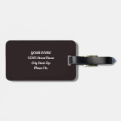 Étiquette À Bagage Éffrayant Automne Citrouille Épée Horreur Nuit (Dos horizontal)