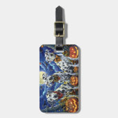 Étiquette À Bagage Éffrayant d'Halloween dalmate (Devant Vertical)