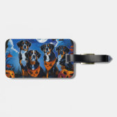 Étiquette À Bagage Éffrayant d'Halloween suisse (Dos horizontal)