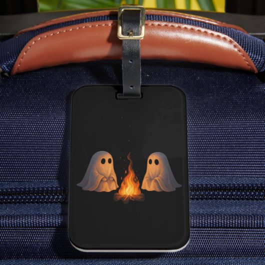 Étiquette À Bagage Éffrayant Feu de Feu de Feu de nuit Art - Hallowee (Insitu Rectoal 2)