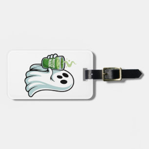 Étiquette À Bagage Éffrayant Halloween Fantôme Boire Matcha Boire