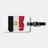 Étiquette À Bagage Egypte Drapeau Carte Crackle (Devant horizontal)