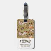 Étiquette À Bagage Égypte| Motif des symboles (Dos Vertical)