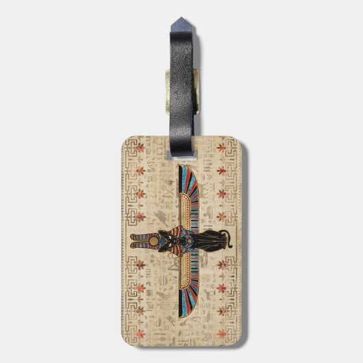 Étiquette À Bagage Egyptian Cat (Dos Vertical)