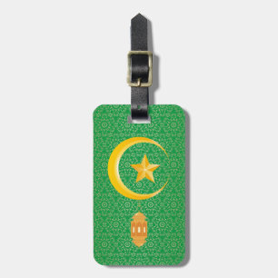 Étiquette À Bagage Eid al Fitr Moubarak Ramadan Kareem Moon Star