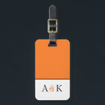 Étiquette À Bagage Élégance d'esperluète : Étiquette orange de bagage<br><div class="desc">Jet pour votre lune de miel avec l'élégance d'esperluète : Conception orange d'étiquette de bagage de lune de miel des studios d'Enchantfancy. Personnalisez votre étiquette de bagage avec vos détails. Si vous devez customiser plus loin l'étiquette (IE : le type de police/taille/couleur/position, etc.) cliquent sur simplement le bouton de "personnaliser"....</div>