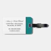 Étiquette À Bagage Élégance d'esperluète : Étiquette turquoise de (Dos horizontal)