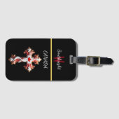 Étiquette À Bagage Élégance emblématique de l'érable (Devant Horizontal)