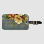 Étiquette À Bagage Élégance Florale Sombre (Devant Horizontal)