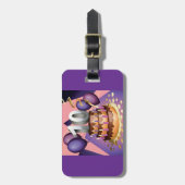 Étiquette À Bagage Élégant 10e anniversaire Célébration Conception de (Devant Vertical)