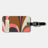 Étiquette À Bagage Élégant Abstrait Contemporain Elégant Personnalisé (Devant horizontal)