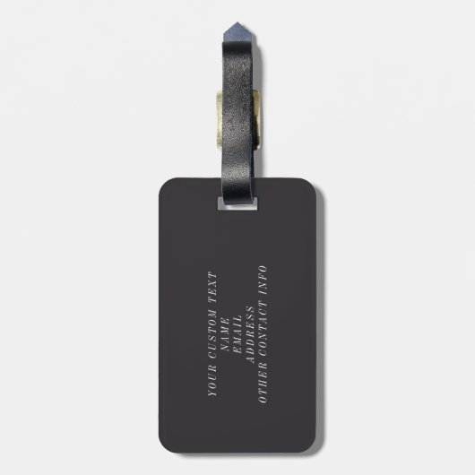 Étiquette À Bagage Élégant Abstrait Contemporain Elégant Personnalisé (Dos Vertical)