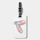 Étiquette À Bagage Élégant Ballet Rose Appartements mignonette Fille  (Devant Vertical)