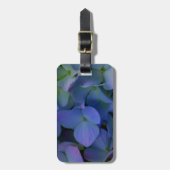 Étiquette À Bagage Élégant bleu pourpre bleu pourpre floral (Devant Vertical)