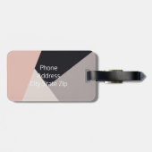 Étiquette À Bagage Elégant bloc de couleur géométrique moderne et élé (Dos horizontal)