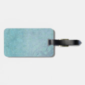 Étiquette À Bagage Elégant Blue Pearl Romantique Bagage (Dos horizontal)