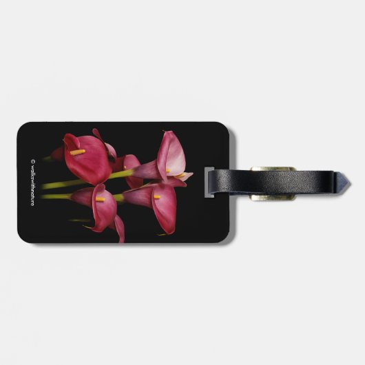 Étiquette À Bagage Élégant Calla Lilies (Dos horizontal)
