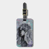 Étiquette À Bagage Élégant caniche miniature (Devant Vertical)