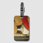 Étiquette À Bagage Élégant chat (Devant Vertical)