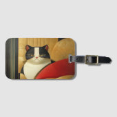 Étiquette À Bagage Élégant chat (Devant Horizontal)