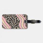 Étiquette À Bagage Elégant Cheetah moderne  (Dos horizontal)