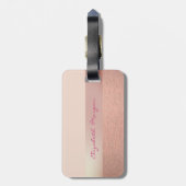 Étiquette À Bagage Élégant Chic élégant, Glittery Tiara Princess (Dos Vertical)