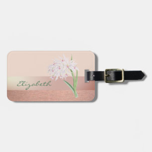 Étiquette À Bagage Élégant Chic Fleur de Style