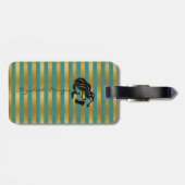 Étiquette À Bagage Élégant Chic - Silhouette fille, Personnalisé (Dos horizontal)