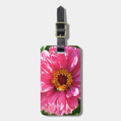 Étiquette À Bagage Élégant classique floral rose fleur marguerite (Devant Vertical)