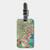 Étiquette À Bagage Élégant Corail et Chartreuse Limelight Hydrangea (Devant Vertical)