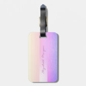 Étiquette À Bagage Élégant Design Chic, Unicorne (Dos Vertical)