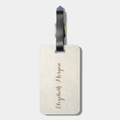 Étiquette À Bagage Elégant Design, Futur Mme. (Dos Vertical)