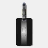 Étiquette À Bagage Élégant écriture de script de monogramme modifiabl (Dos Vertical)