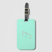 Étiquette À Bagage Élégant et simple monogramme pastel (Devant Vertical)