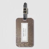 Étiquette À Bagage Élégant Faux Gold personnalisé (Devant Vertical)