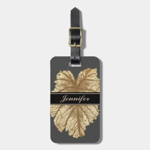 Étiquette À Bagage Élégant Faux Gold Silver personnalisé
