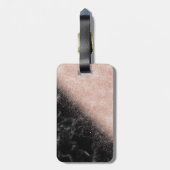 Étiquette À Bagage Élégant faux rose en or confetti image en marbre n (Dos Vertical)